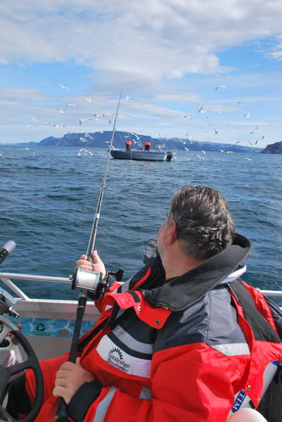 rybolov z lodě v Norsku